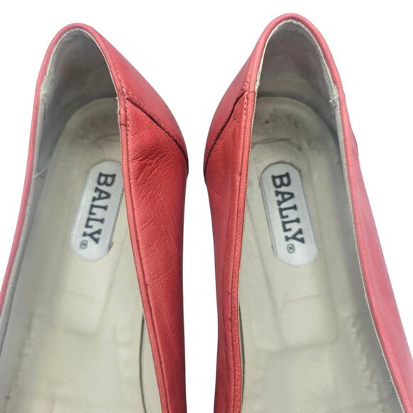 Bally Pink Leather Slip-On Loafer Flats Size 9.5 Made in Italy - Picture 5 of 14